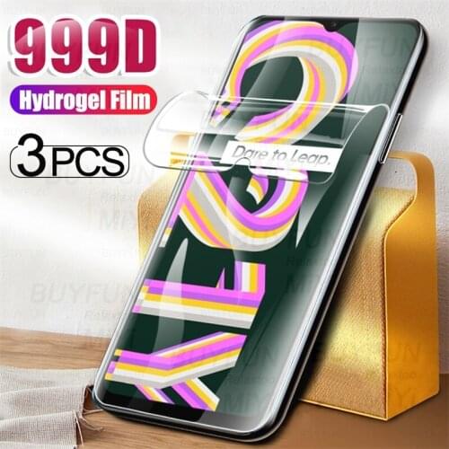 3PCS 999D Hydrogel Film For Realme C21Y Screen Protectors Film On Realmy Realmi Relme C21 Y C 21Y 2021 6.5'' Not Glass