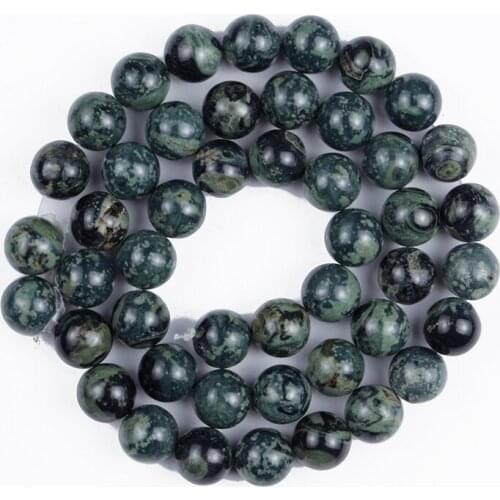 4/6/8/10/12mm Natural Stone Beads Moss Green New Sparrow Round Smooth Loose Beads for Jewelry Making DIY Bracelet Accessories