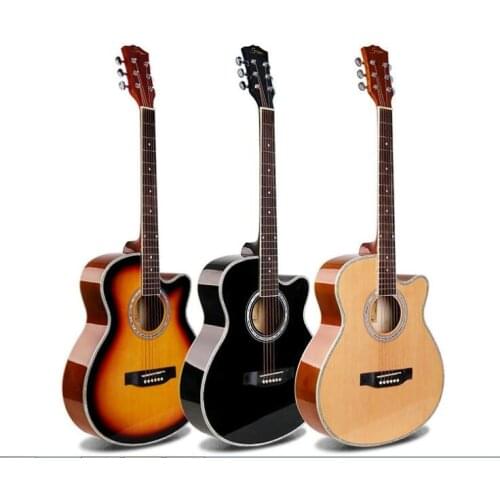 40-inch travel folk guitar 6-string 21 products spruce wood introductory teaching guitar musical instrument