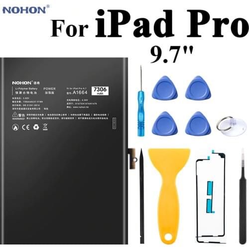 Nohon Battery For iPad Pro 9.7" A1664 iPadPro 7306mAh Capacity Bateria 0 Cycle Li-polymer Batteries +Tools For iPad Pro 9.7 inch