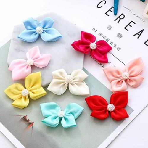 Pet hair bows Dog Grooming Bows Diamond Pearls Style dog hair accessories pet shop dog acessories 100pcs/lot