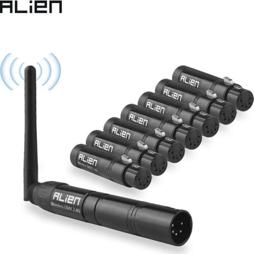 ALIEN 5 Pin DIN 2.4G ISM Wireless DMX 512 DFI Controller XLR Receiver Transmitter For Disco DJ Stage PAR Moving Head Laser Light
