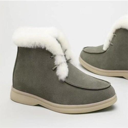 Ankle Boots for Womens 2021 Winter New Women Plus Velvet Warm Boots Slip-on Fashion Female Platform Snow Boots Botines Mujer