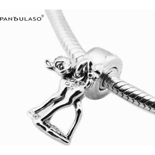 Beads For Jewelry Making Bambi Dangle Charm Fits European Charms Bracelets Woman DIY Sterling Silver Jewelry