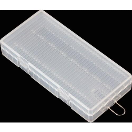 1 Pc Portable Hard Plastic Case Holder Storage Box with a Hook Transparent Batteries Storage Box Fit for 8 Pcs AA Batteries