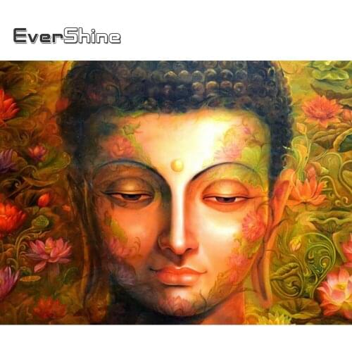 Evershine Diamond Painting Buddha 5D DIY Full Square Drill Embroidery Religion Icons Rhinestones Picture Home Decoration