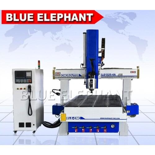 Blue Elephant CNC Router, Spindle Swing 180 degree CNC Machine for Model, 2D, 3D, 4D CNC Engraving Machine
