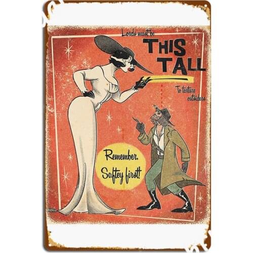 Lady Super Sized B Tch Metal Sign Funny Cinema Living Room Plaques Home Tin Sign Poster