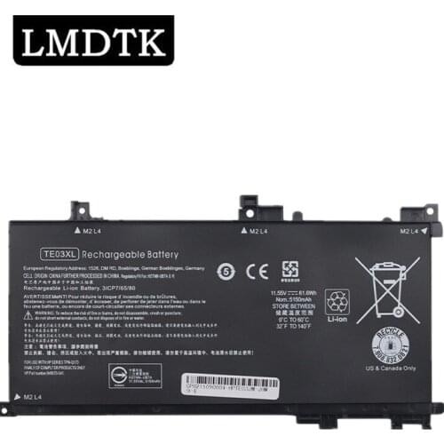 LMDTK New TE03XL Laptop Battery For HP OMEN 15 TPN-Q173 HSTNN-UB7A 15-Bc011TX Bc012TX Bc013TX Bc014TX Bc015TX AX017T