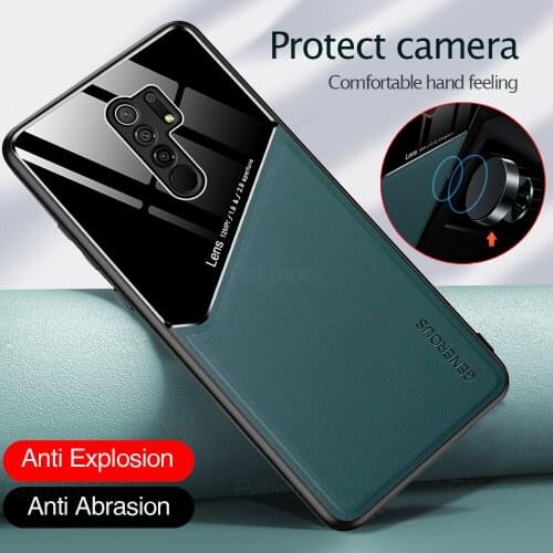 Leather magnetic car texture case for Redmi Note 10 4G bumper Holder cover for redmi 9A 9C redmi9 xaomi redme 9A 9C cases coque