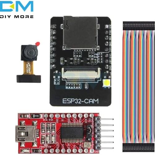 Esp32-CAM Camera WiFi Module OV2640 2Mp Camera Module Dual Core Board 8Dbi Antenna FT232RL FTDI Female to Female Jumper Wire