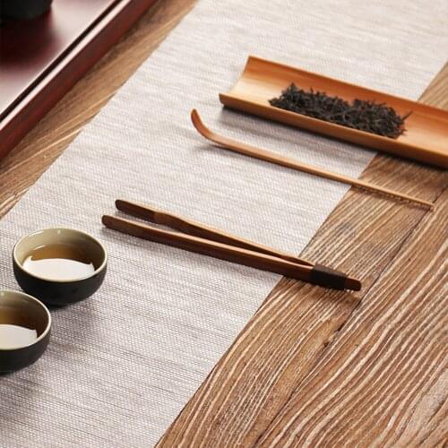 Non-slip Handmade Bamboo Tea Cup Tweezers Retro Style Tea Clip Home Hotel Office Teahouse Kung Fu Tea Accessories