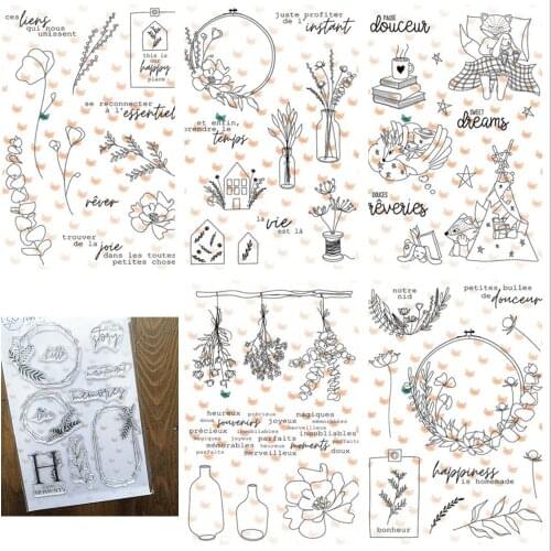 2021 NEW FRENCH Clear Stamp/Seal for DIY scrapbooking/photo album Decorative clear stamp sheets A6028