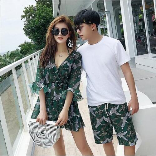 New trunks lovers swimsuit Couples board shorts swimming beach surf woman beach short pants board shorts leisure swimwear Summer