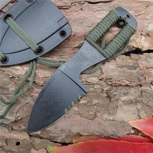 Fixed Knife Mirror 7Cr13Mov Blade Wood Handle Straight Knives Camping Tactical Mini Knife Pocket EDC Survival Hunting Tools