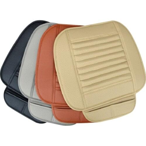 Faux Leather Charcoal Car Seat Cushion Universal Non-slip Four Seasons Cushion Pad Car Styling