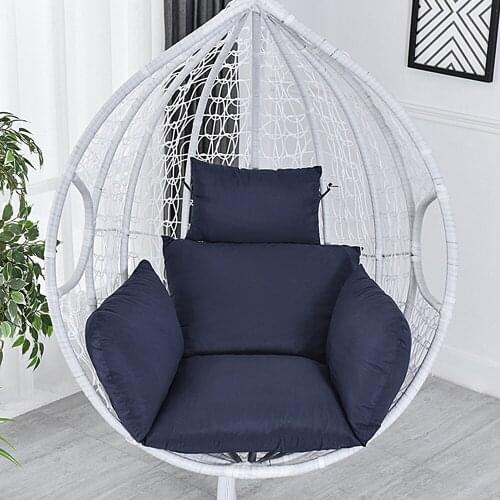 Hanging Basket Seat Cushion Hammock Chair Swinging Garden Outdoor Soft Seat Cushion Thicken Hanging Chair Pad with Pillow