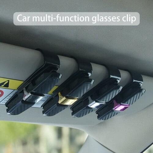 Portable Car Glasses Sunglasses Clip Vehicle Reading Glasses Sunglasses Eyeglasses Sun Visor Clip Holder Car Accessories