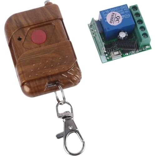 Wireless Remote Control Switch 12V 1CH relay Receiver Module RF Transmitter with 433 Mhz Remote Controls
