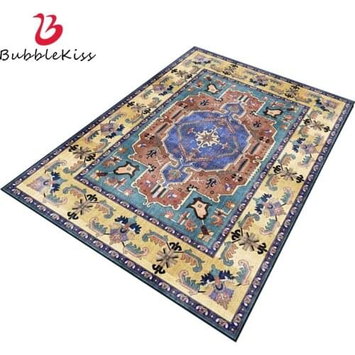 Bubble Kiss Customized Carpets For Living Room Retro Style Floor Mats Polyester Non Slip Bedroom Area Rugs Home Decor Foot Pad