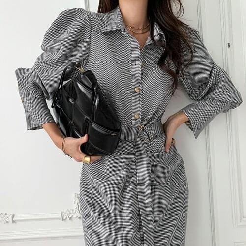 Модные платья в клетку SaHezeng China At AliExpress