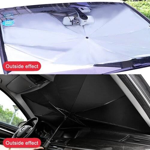 Car Sun Shade Protector Parasol Foldable Car Windshield interior Sun Shade Umbrella Front Window UV Heat Cover Sunshade