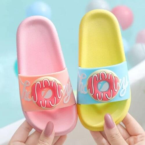 Doughnut slippers Kids Summer Beach Shoes Boy Girl Sandals Children Non-slip Slippers Baby Toddler Shoes