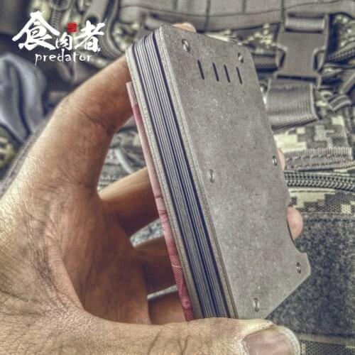 Carnivore Titanium Titanium Wallet Card Holder Bill Holder Metal Brass Simple Mens Card Case Aluminum Wallet