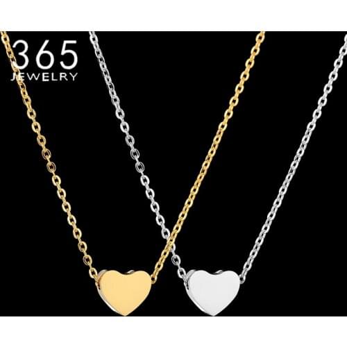 Trendy Infinity Gold Color Heart Necklace Stainless Steel Simple Chain Tiny Pendant Necklace For Bridesmaid Gift