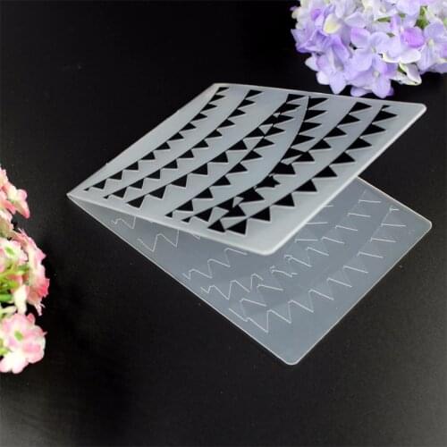 YLEF042 Banners Plastic Embossing Folder For Scrapbook Stencils DIY Album Cards Making Decoration Template Mold 10.5*14.5cm