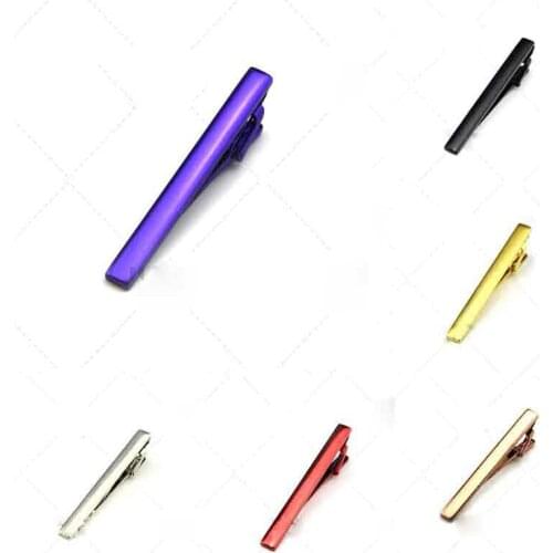 Tie Clip Stainless Steel Metal Clasp 60mm Bar Pin Wedding Mens Fashion Holder