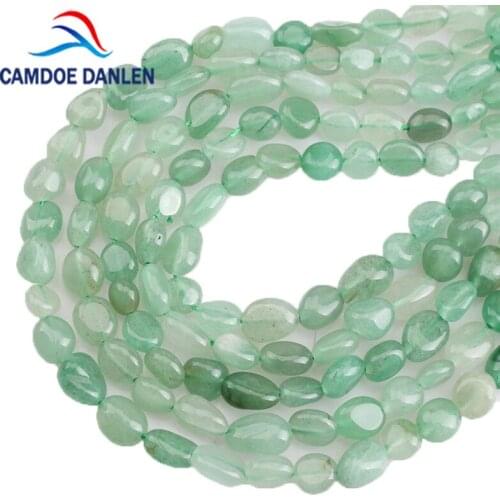 100% Natural Lrregular Stone Green Aventurine Beads 6-8mm 8-10mm 15inches Gravel Beads FIT Diy For Jewelry Making Wholesale