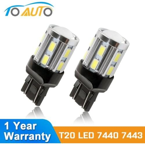 2PCS T20 W21 5W 7443 LED White LED Chip 12SMD 5730 Auto Brake Lights Reversing Lamp Bulb Car 7440 W21W Led Bulbs DRL 12V