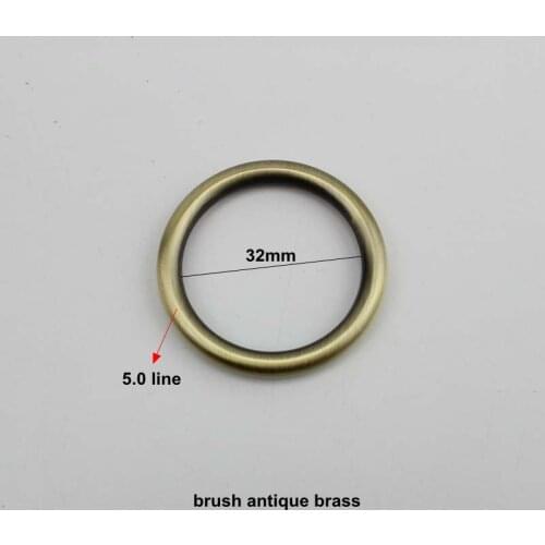 30pcs 5 colors Welded Rings 5.0mm line 32mm o rings o rings bags' accessories antique alloy metal welded