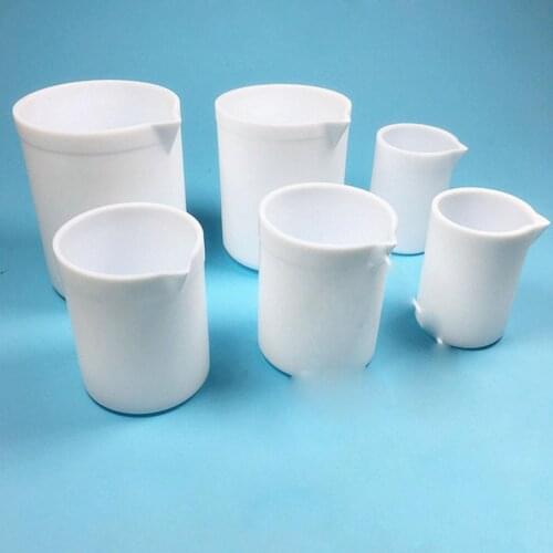 30ml 50ml 100ml 150ml 200ml 250ml 300ml 350ml 400ml 500ml 1000ml 2000ml White Measuring Beaker PTFE Silicone
