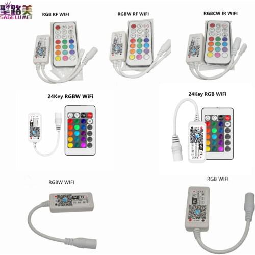 WiFi Controller Bluetooth Wireless Magic Home RGB/RGBW IR RF,LED Controller DC5V 12V 24V for led strip WS2811 WS2812B 5050 Pixel