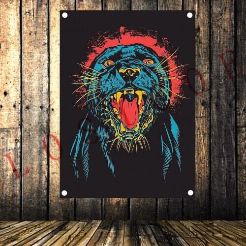 Large Tattoo Heavy Metal Music Rock Band Flag Cloth Banners Wall paintings Retro Poster Mural Music Party Background Decor