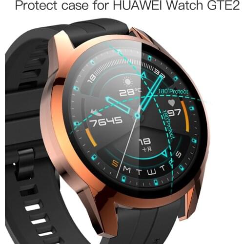 PC Watch Case Cover Tempered Protector Elegant Watch Glass Screen Comfortable Element for Huawei Watch GT 2 46mm