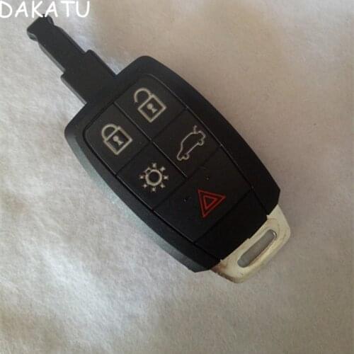 DAKATU 5 Button Remote Car Key Shell Case Fob 4+1 Button Smart Key Housing Cover for VolvoS40 C30 C70 Keyless Entry Fob Key Cas