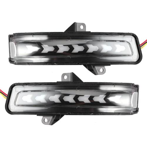 Dynamic Side Mirror Indicator Yellow Flowing Turn Signal White DRL Fit for Suzuki Jimny 2019‑2020(Transparent Lens )