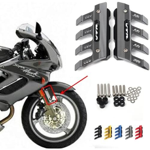 For HONDA VTR1000F /Firestorm Motorcycle Mudguard Front Fork Protector Guard Block Front Fender Anti-fall Slider Accessories