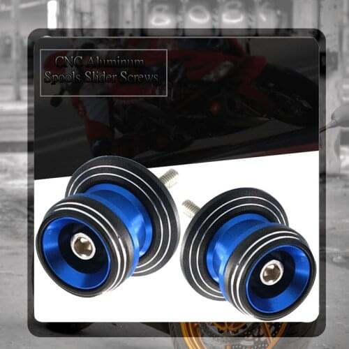 For SUZUKI GSX-R600 GSX-R750 GSX-R1000 GSXR 600 750 1000 DL650 DL1000 Motorcycle CNC Swingarm Spools Slider M8 Stand Screws