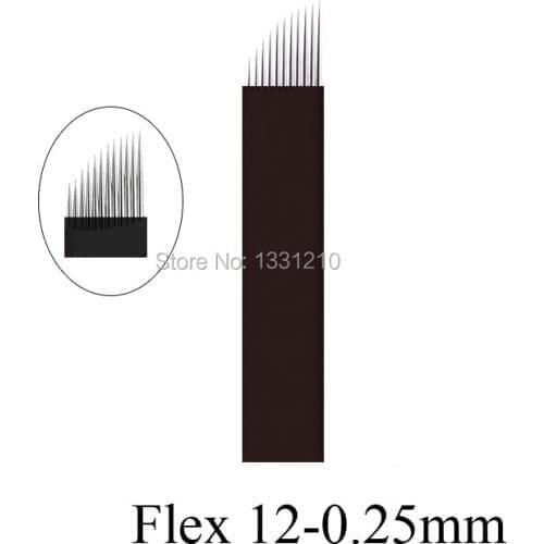 200pcs Microblading Tattoo Needles Permanent Make Up Microblades - Premium Blades Microblading Needles - Flex Fine Micro 0.25