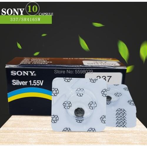 10pcs For Sony New Single grain 337 SR416SW 623 D337 V337 SP337 Watch Battery Button Coin Cell For Watch Car Remotes