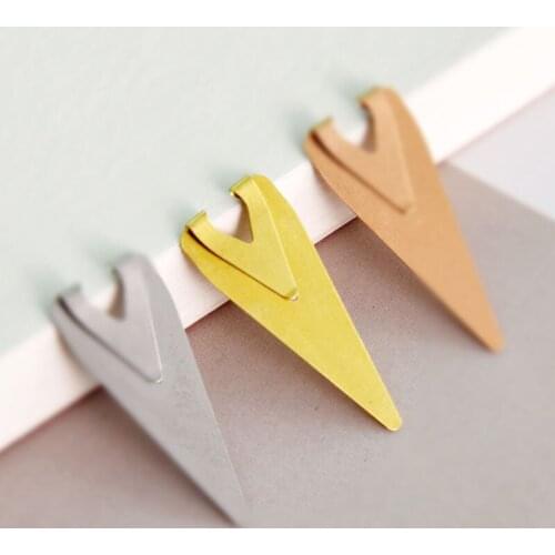 2Pcs New High Quality Metal Bookmark Mini Metal Bookmark Paper Clips Page Holder For Book Stationery School