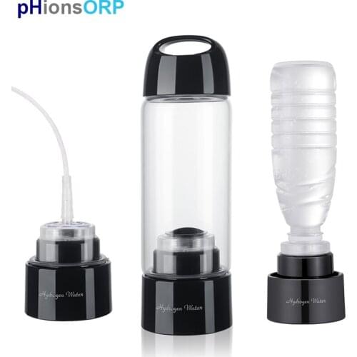 Hydrogen Water Generator Bottle Machine Glass Cupbody 3000mAh SPE&PEM Tech H2 Cup Water Ionizer with 3 work modes self-clean