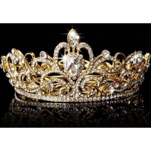 Rhinestone King Crown Tiara Pageant Bridal Diamante Headpiece Jewelry For wedding