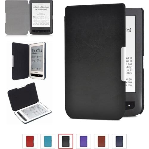 Leather cover case for pocketbook 640 smart cover case for pocketbook aqua 640 auto sleep ultra slim funda