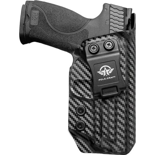 M&P 2.0 Hoster IWB Kydex Carbon Fiber Custom Fit: Smith & Wesson M&P 9mm M2.0 4"/4.25" Pistol - Inside Waistband Concealed Carry