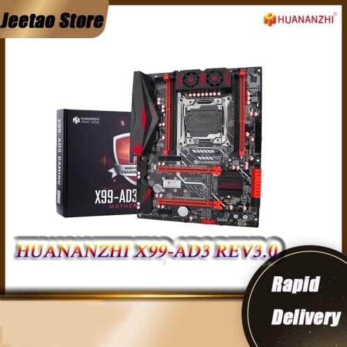 HUANANZHI X99-AD3 REV3.0 Motherboard For Intel X99 LGA 2011-3 All Series DDR3 RECC128GB M.2 PCI-E NVME NGFF ATX Server Mainboard